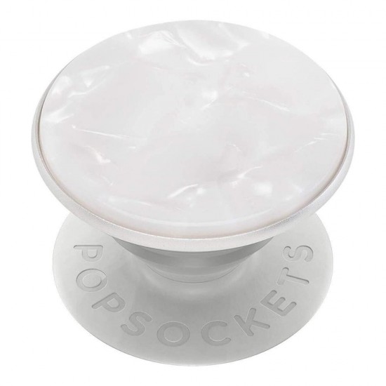 Оригинален попсокет PopSockets® PopGrip Luxe Acetate Pearl White, Бял от Fonax.bg