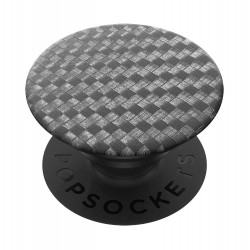 Оригинален попсокет PopSockets® PopGrip Premium Carbonite Weave, Сребрист