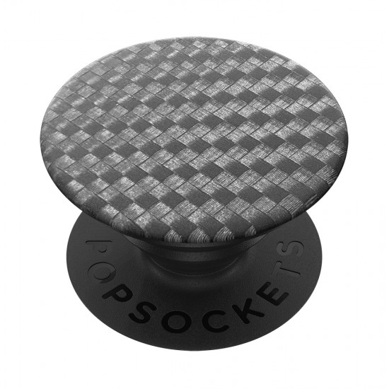 Оригинален попсокет PopSockets® PopGrip Premium Carbonite Weave, Сребрист от Fonax.bg