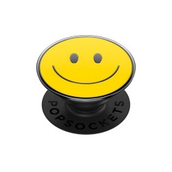 Оригинален попсокет PopSockets® PopGrip Premium Enamel Be Happy, Жълт