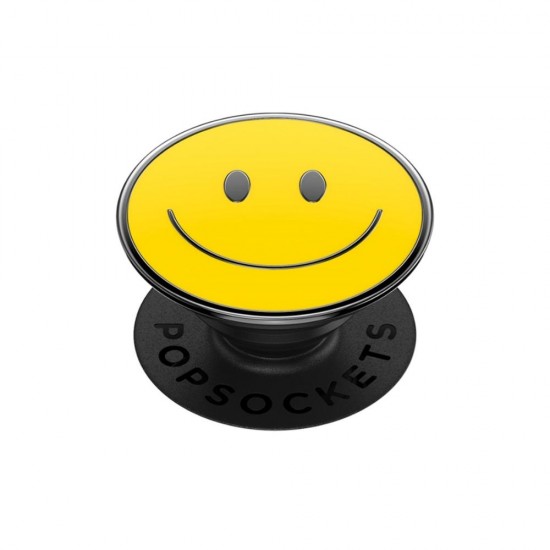 Оригинален попсокет PopSockets® PopGrip Premium Enamel Be Happy, Жълт от Fonax.bg