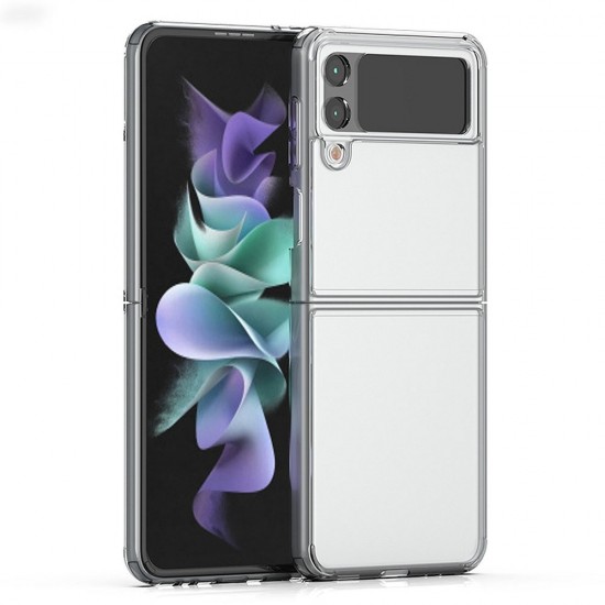 Пластмасов кейс MBX със силиконова рамка, За Samsung Galaxy Z Flip3 5G, Прозрачен от Fonax.bg