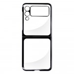Пластмасов прозрачен кейс MBX с кант, За Samsung Galaxy Z Flip3 5G, Черен