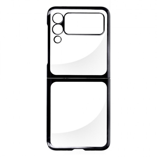 Пластмасов прозрачен кейс MBX с кант, За Samsung Galaxy Z Flip3 5G, Черен от Fonax.bg
