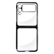 Пластмасов прозрачен кейс MBX с кант, За Samsung Galaxy Z Flip3 5G, Черен от Fonax.bg