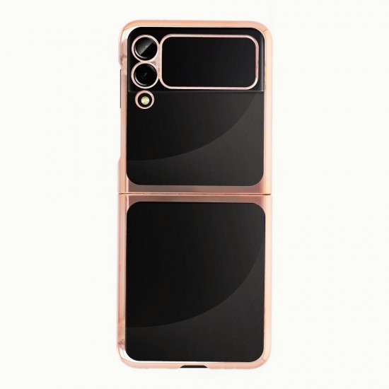 Пластмасов прозрачен кейс MBX с кант, За Samsung Galaxy Z Flip3 5G, Златист от Fonax.bg