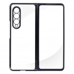 Пластмасов прозрачен кейс MBX с кант, За Samsung Galaxy Z Fold3 5G, Черен