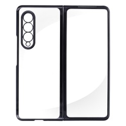 Пластмасов прозрачен кейс MBX с кант, За Samsung Galaxy Z Fold3 5G, Черен