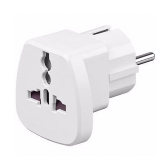 Преходник MBX Plug Adapter UK / US to Europe, в плик, Бял от Fonax.bg