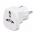 Преходник Plug Adapter UK / US to Europe, MBX, в плик, Бял