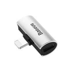 Преходник адаптер Lightning към 2 x Lightning, Baseus L46, Сребрист