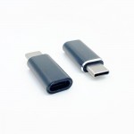 Преходник адаптер Lightning към USB-C, Maxlife, Черен