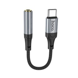 Преходник адаптер OTG USB-C към 3.5мм женско, HOCO LS36,Черен