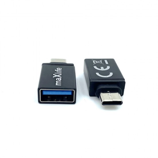 Адаптер Maxlife, USB 3.0 към Type C, Черен от Fonax.bg