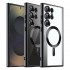 Силиконов кейс bSmart Chrome Magsafe с протектори за камерите, За Samsung Galaxy S25 Ultra, Черен