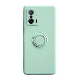 Силиконов кейс bSmart Finger Grip, За Xiaomi Redmi 13C 4G, Светлозелен