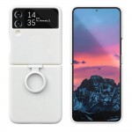 Силиконов кейс bSmart Silicone Cover с пръстен, За Samsung Galaxy Z Flip4 5G, Бял