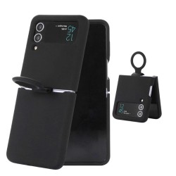 Силиконов кейс bSmart Silicone Cover с пръстен, За Samsung Galaxy Z Flip4 5G, Черен