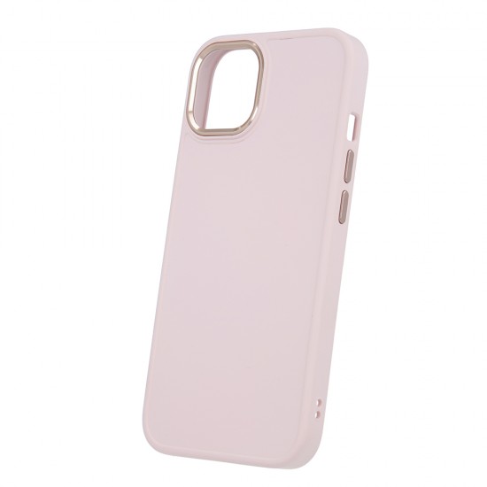 Силиконов кейс bSmart Silicone Satin Case, За iPhone 15 (6.1), Бледорозов от Fonax.bg