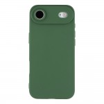 Силиконов кейс iPaky матиран, За iPhone 17 Air (6.9), Тъмнозелен