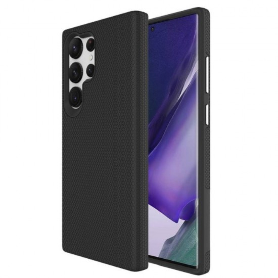 Силиконов твърд кейс Vmax Triangle, За Samsung Galaxy S23 Ultra (S918B), Черен от Fonax.bg