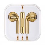 Слушалки HF за iPhone 3.5 mm в кутия, Златисти