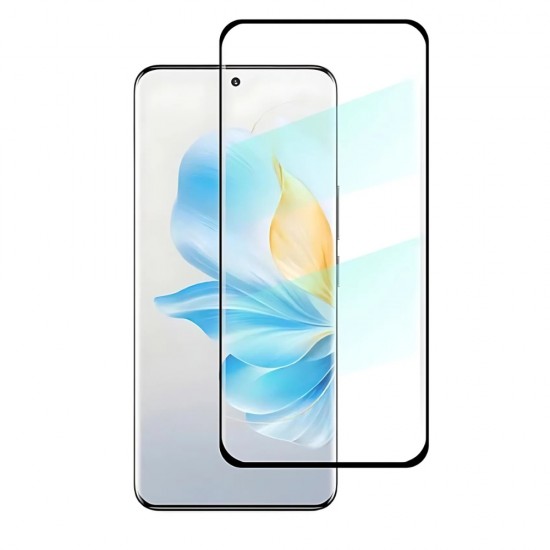 Стъклен протектор за дисплей MBX 5D Slim с цяло лепило, За Honor 200 Smart, Черен от Fonax.bg