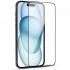 Стъклен протектор MBX 5D Slim с цяло лепило, За iPhone 15 (6.1), Черен