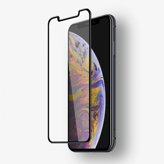 Стъклен протектор за дисплей MBX 5D Slim с цяло лепило, За iPhone XS Max, Черен от Fonax.bg
