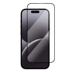 Стъклен протектор MBX 9D Paper Box Flat, За iPhone 16 (6.1), Черен