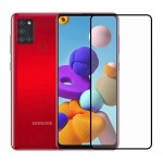 Стъклен протектор OG Premium с цяло лепило, За Samsung Galaxy A21s (A217F), Черен
