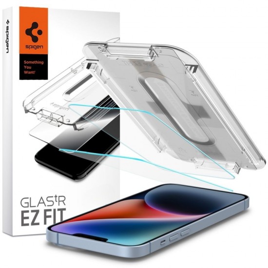 Стъклен протектор Spigen GLAS.tR EZ Fit  с цяло лепило, За iPhone 16e, Прозрачен от Fonax.bg