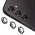 Стъклен протектор с метални рингове и камъни за задна камера MBX за Samsung Galaxy A54 5G (A546B), Черен