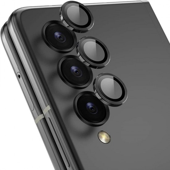 Стъклен протектор с метални рингове за задна камера MBX за Samsung Galaxy Z Fold4 5G, Черен от Fonax.bg