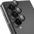 Стъклен протектор с метални рингове за задна камера MBX за Samsung Galaxy Z Fold4 5G, Черен