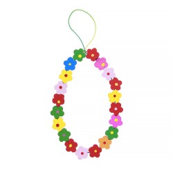 Универсална връзка за телефон bSmart, с мъниста цветя, Многоцветна