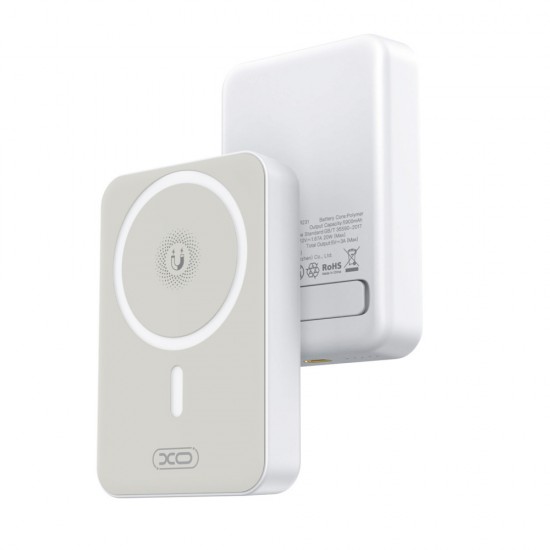 Външна батерия Power Bank 10000 mAh XO PR231 20W, магнитна с MagSafe, Бяла от Fonax.bg
