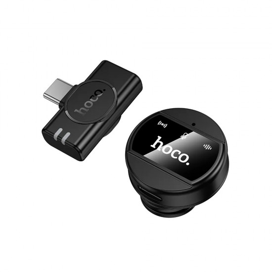 Безжичен микрофон Hoco L21 USB-C, с приемник, черен
