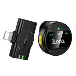 Безжичен микрофон Lightning Hoco L21, с приемник, черен