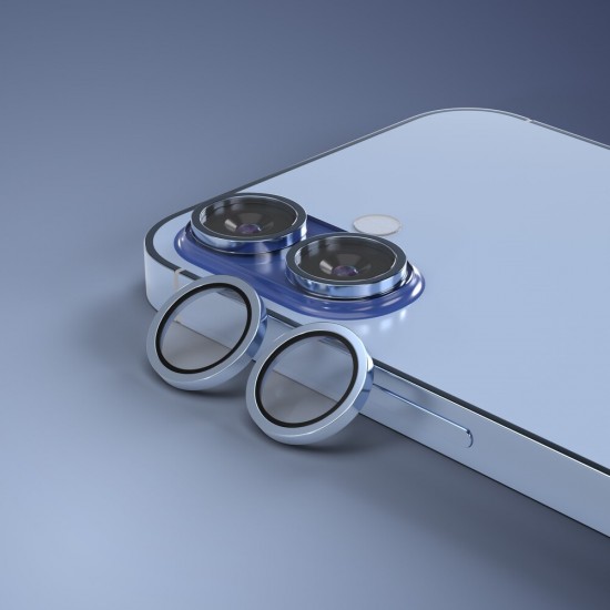Etteri протектор метални рингове за задна камера за iPhone 17 (6.3), син