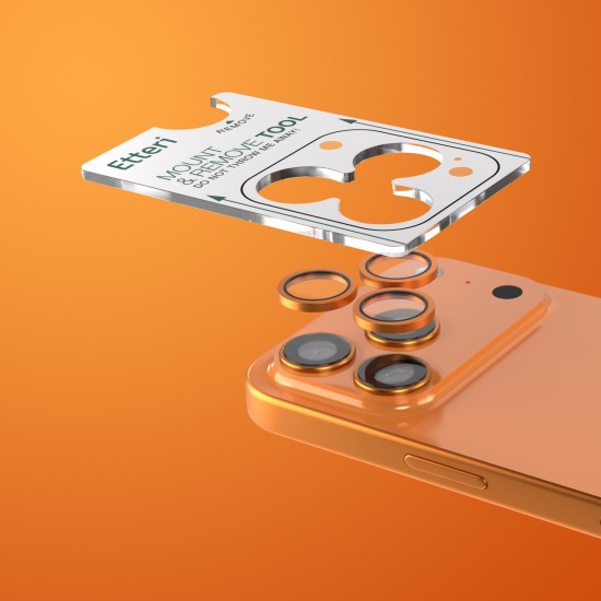 Etteri протектор метални рингове за задна камера за iPhone 17 Pro / 17 Pro Max, оранжев от Fonax.bg