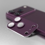 Etteri протектор задна камера пълна защита за iPhone 18 Pro, бордо