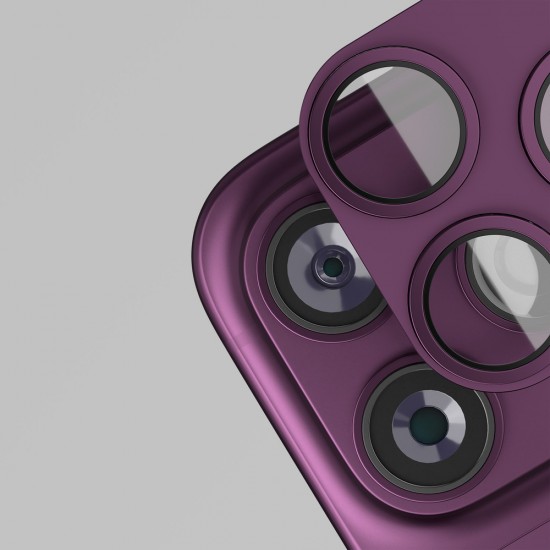 Etteri протектор задна камера пълна защита за iPhone 18 Pro Max, бордо