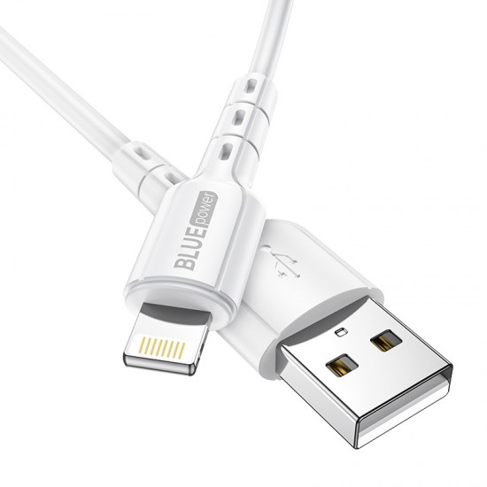 Кабел USB BLUE Power BLDU01 Novel 1м в кутия 2.4A, Lightning, Бял от Fonax.bg