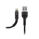 Кабел USB Maxlife MXUC-01 1м в кутия 2A плетен с подсилени конектори, Lightning за iPhone, Черен от Fonax.bg