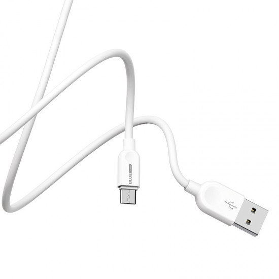 Кабел USB BLUE Power BM2BX14 LinkJet 2м в кутия, 18W, 2.4A, Micro USB, Бял от Fonax.bg