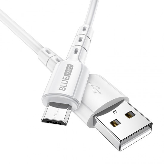 Кабел USB BLUE Power BMDU01 Novel 1м в кутия 2.4A, Micro USB, Бял от Fonax.bg
