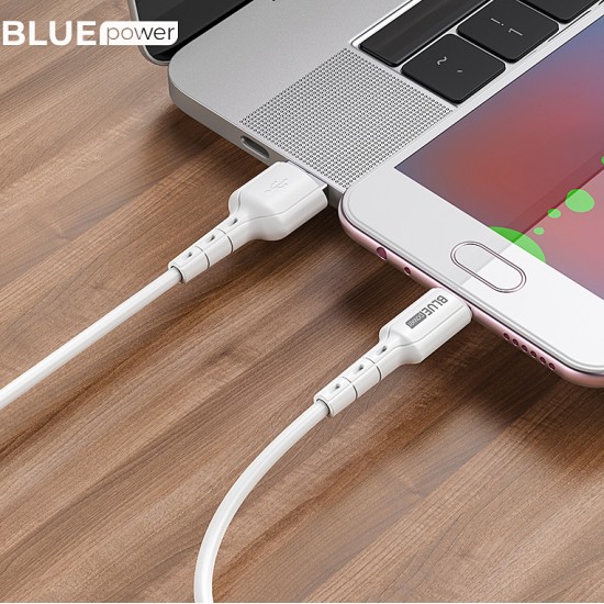 Кабел USB BLUE Power BMDU01 Novel 1м в кутия 2.4A, Micro USB, Бял от Fonax.bg
