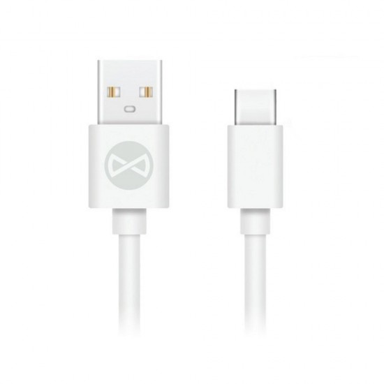 Кабел USB Forever 1м 3A в кутия, Type C, Бял от Fonax.bg