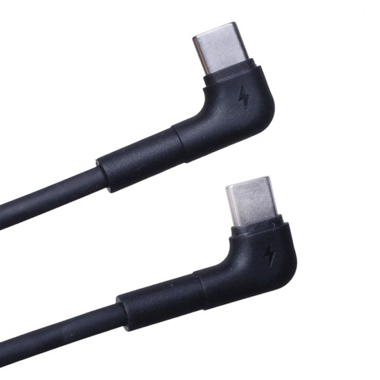 Кабел USB-C - USB-C ъглов, Maxlife MXUC-09 1м 60W, Черен от Fonax.bg